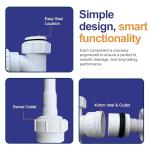 40mm Waste Trap Adaptor Tee with Nozzle