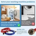 Burst-Proof 4FT Washer Water Supply Hoses (2 Pack)