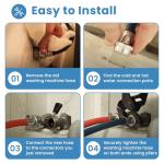 Burst-Proof 4FT Washer Water Supply Hoses (2 Pack)