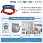 6 FT Rubber Washing Machine Hoses - Pack of 2