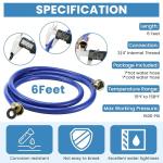 6 FT Rubber Washing Machine Hoses - Pack of 2