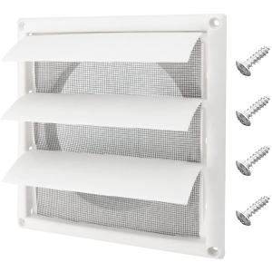 Beaquicy 6" Outdoor Dryer Vent Cover, White