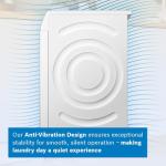 Bosch Series 6 10kg Washing Machine, White/Black