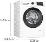 Bosch Series 6 10kg Washing Machine, White/Black