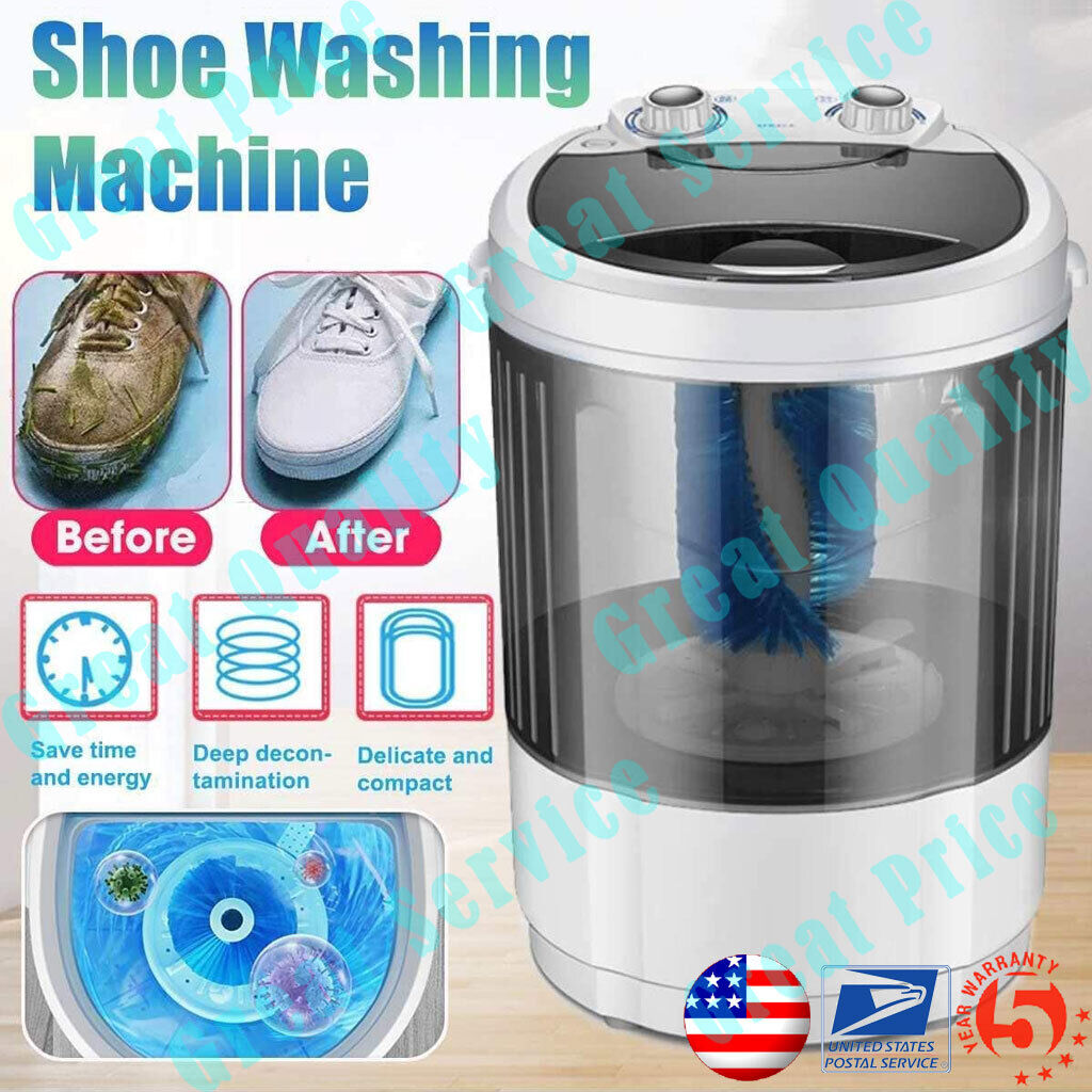 Mini Portable Shoes Washing Machine Washer Home Smart Lazy People Brush Shoes US