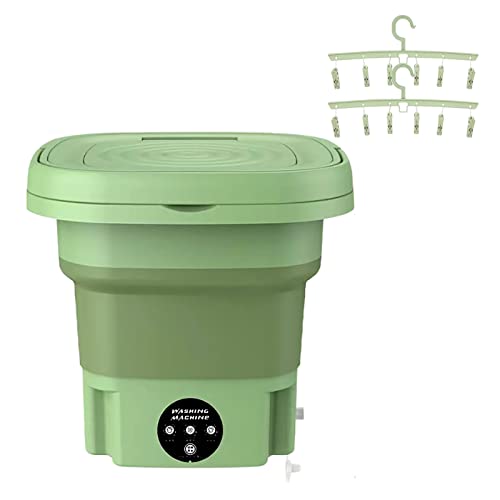Portable Washing Machine,Mini Washer Suitable for Washing Small Pieces of Clothing, Baby Clothes,Underwear,Socks,Portable Washer Machine for Apartments, Dormitories, Camping,RV and More Green