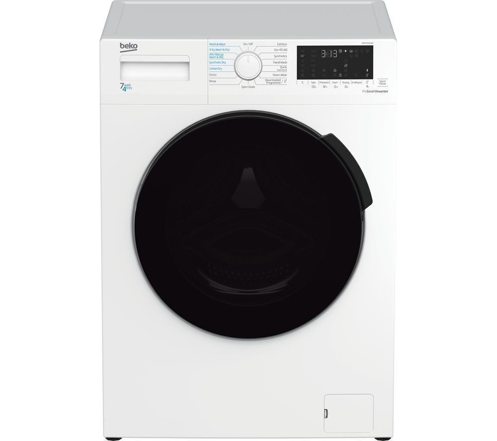 BEKO WDK742421W Bluetooth 7kg Washer Dryer - White - REFURB-B - Currys