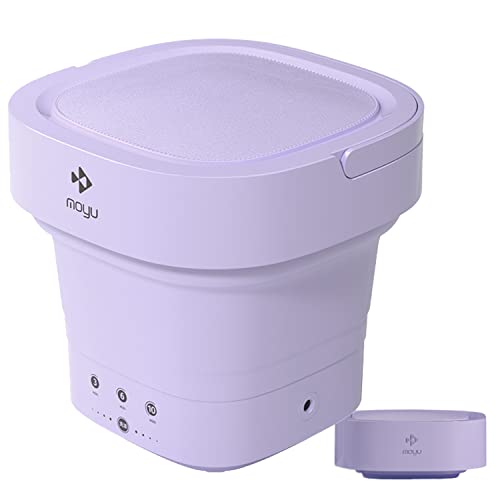 XZ-SMART Foldable Mini Small Portable Washer Washing Machine for Apartment, Laundry, Camping, RV, Travel, Underwear, Socks, Baby clothes (110V-240V) (PURPLE)