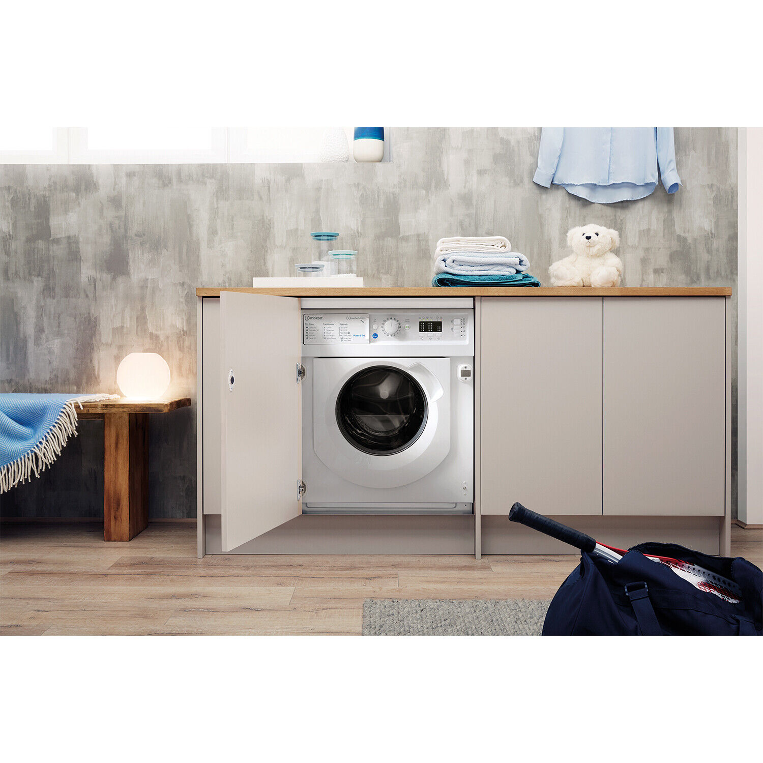 Indesit BIWMIL71252UKN Integrated Washing Machine - White