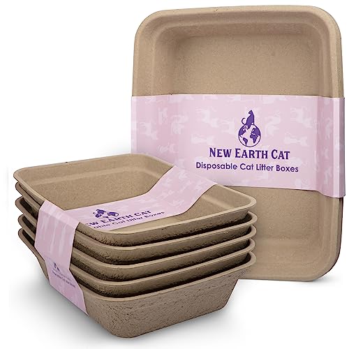5 Pack Eco-Friendly Disposable Cat Litter Boxes