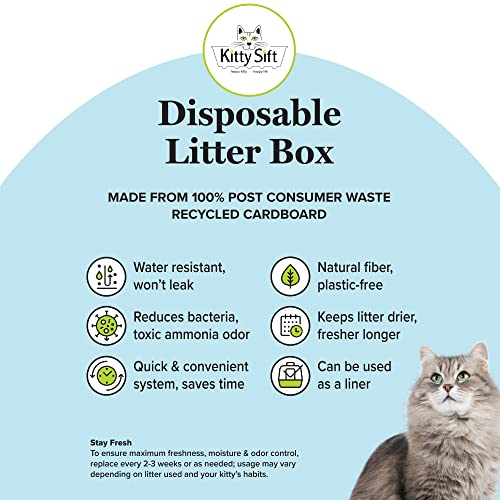 6-Pack Kitty Sift Disposable Cat Litter Box-Large