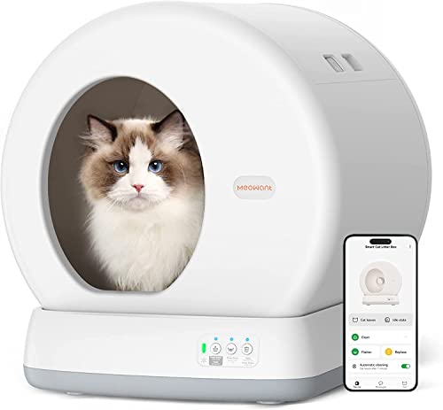 MeoWant Self-Cleaning Cat Litter Box with Odor Control