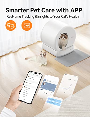 MeoWant Self-Cleaning Cat Litter Box with Odor Control