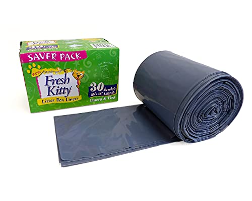 30 Fresh Kitty Litter Box Liners - Jumbo Size