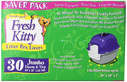 30 Fresh Kitty Litter Box Liners - Jumbo Size