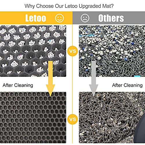 Gray LeToo Large Cat Litter Mat, Urine Waterproof