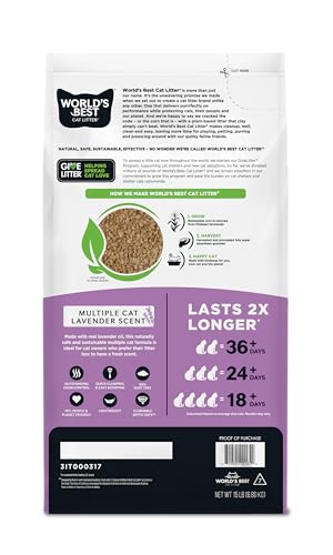 15lb Bag of Lavender Scented Clumping Cat Litter
