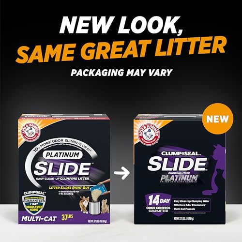 Arm & Hammer Platinum SLIDE Clumping Litter, 37 Lbs