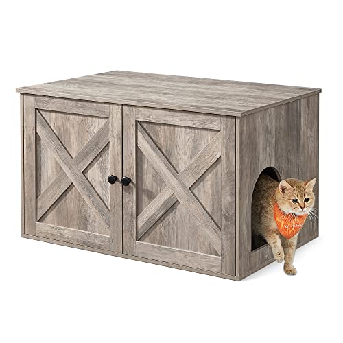 Feandrea Cat Litter Box Furniture with Hidden Enclosure