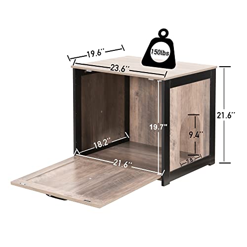 Wooden Cat Washroom End Table Nightstand