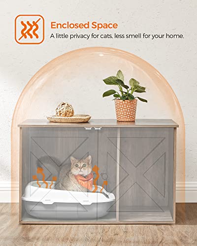 Feandrea Cat Litter Box Furniture with Hidden Enclosure