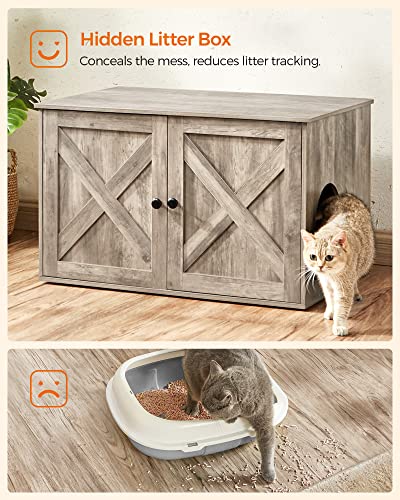 Feandrea Cat Litter Box Furniture with Hidden Enclosure