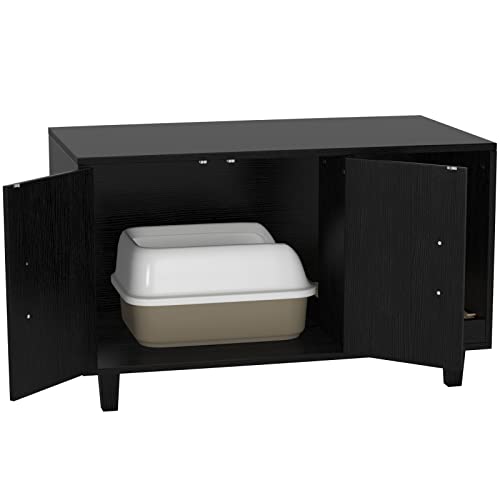 Modern Wood Cat Litter Box Enclosure Furniture Nightstand