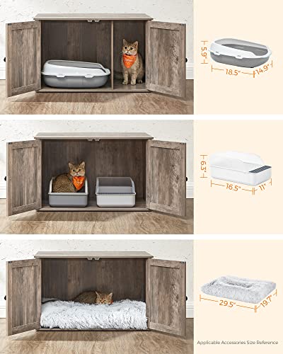 Feandrea Cat Litter Box Furniture with Hidden Enclosure