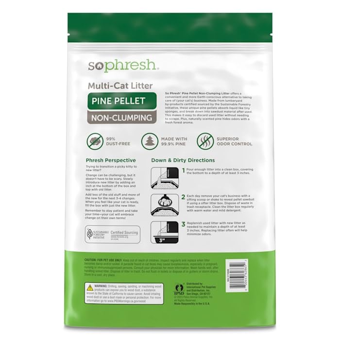 So Phresh Pine Pellet Cat Litter, 20 lbs
