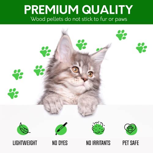 PETSWORLD Pine Wood Cat Litter 22lbs: Absorbent & Unscented