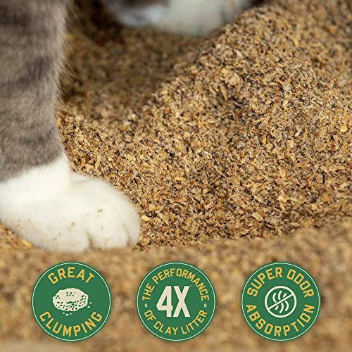 Natural Soft Wood Cat Litter - Odor Control & Clumping
