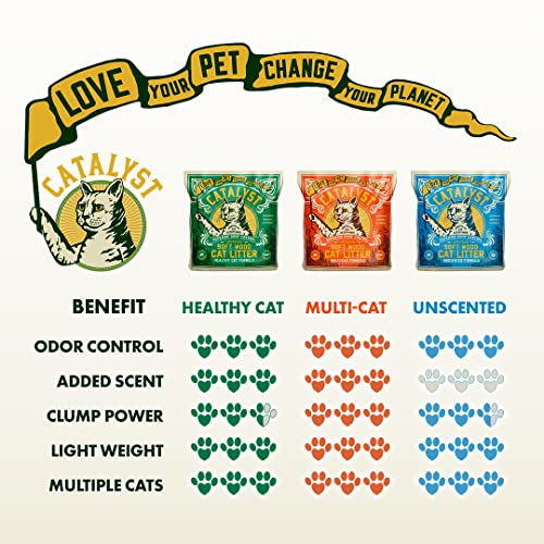 Natural Soft Wood Cat Litter - Odor Control & Clumping