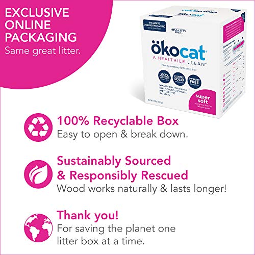 ökocat Natural Wood Cat Litter, 14 lbs