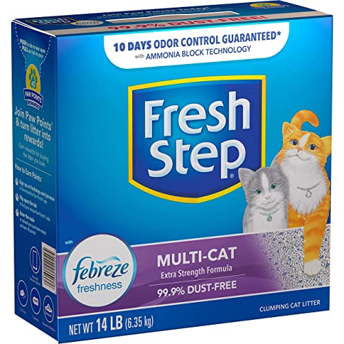 Fresh Step Clumping Cat Litter, Multi-Cat, 14 lbs
