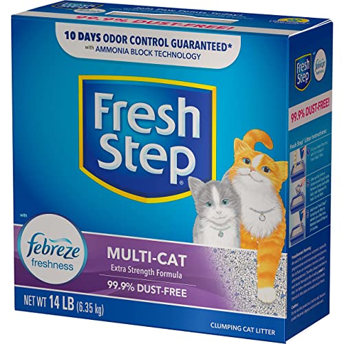 Fresh Step Clumping Cat Litter, Multi-Cat, 14 lbs