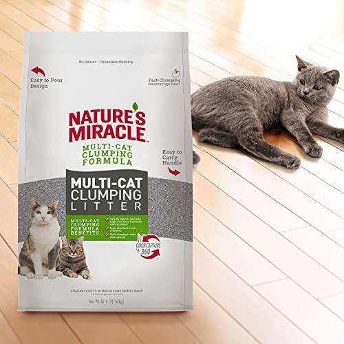 Nature's Miracle Multi-Cat Clumping Clay Litter, 40 lb