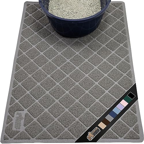 Gorilla Grip Waterproof Cat Litter Mat, Traps Mess, Soft