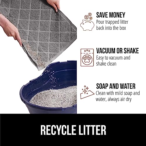 Gorilla Grip Waterproof Cat Litter Mat, Traps Mess, Soft