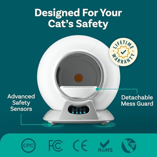 Self-Cleaning Covered Cat Litter Box for Multiple Cats