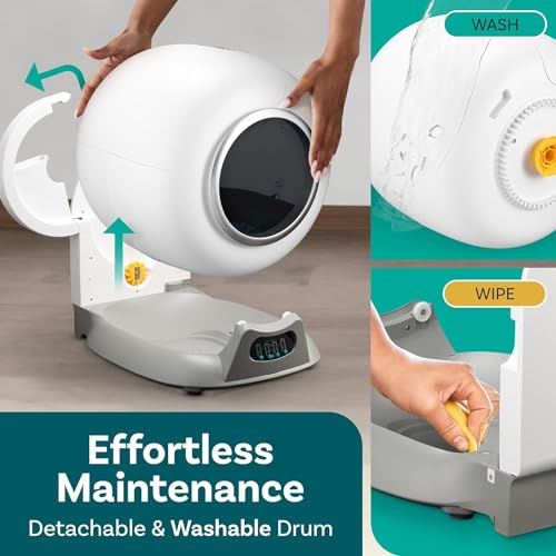 Self-Cleaning Covered Cat Litter Box for Multiple Cats