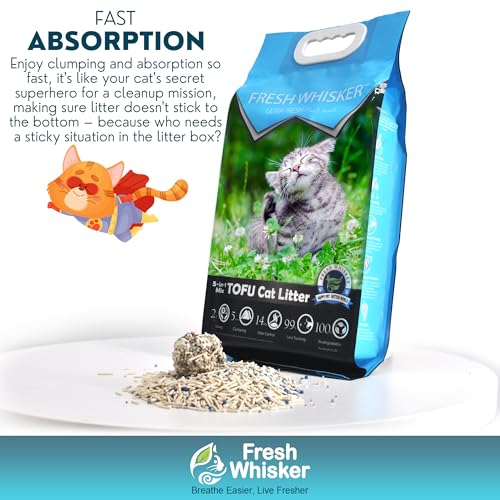 2-Pack FreshWhisker Odor-Free Flushable Tofu Cat Litter