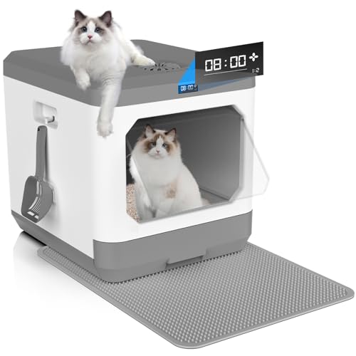 XL Smart Covered Cat Litter Box with Odor Control
