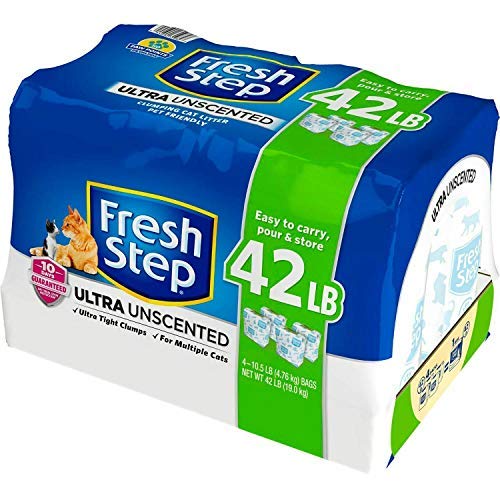 Fresh Step Ultra Unscented Clumping Cat Litter, 20lb (42lb)