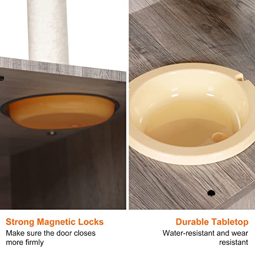 Heybly Wood Cat Tree with Litter Box Enclosure