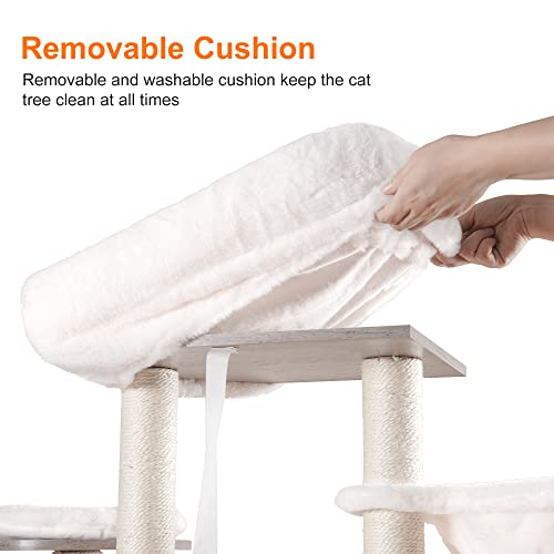 Heybly Wood Cat Tree with Litter Box Enclosure