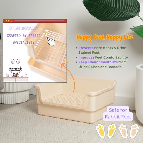 HoppScotch.bun Deluxe Rabbit Litter Box: Large, Safe, Easy