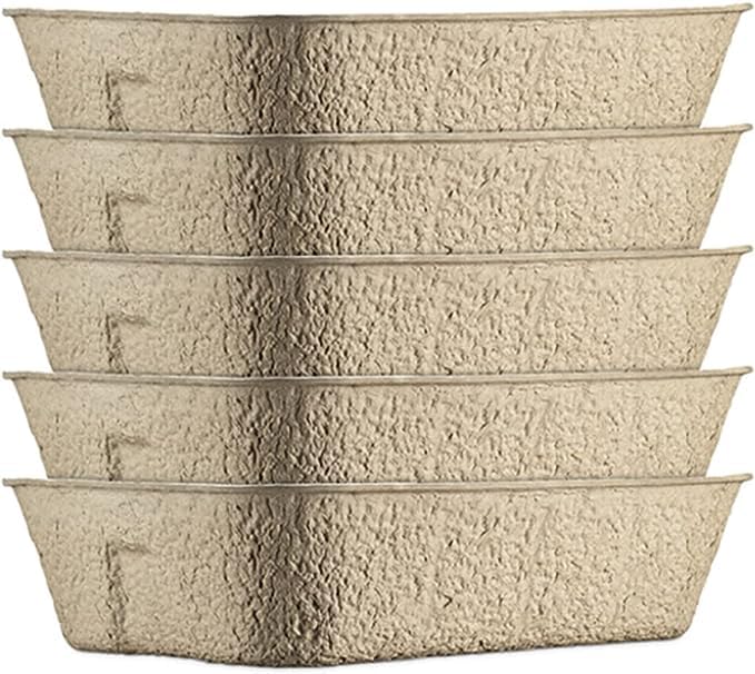 5-Pack Sustainable Disposable Litter Boxes for Cats | Portable