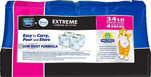 Fresh Step Extreme Scented Clumping Cat Litter, 34 lbs