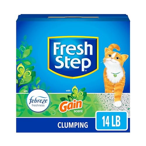 Febreze Gain Scent Clumping Cat Litter, Activated Charcoal, 14 lb