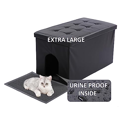 MEEXPAWS Hidden Cat Litter Box Furniture Bench